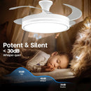 Axyaa Modern LED Ceiling Fan Light Chandelier for Bedroom Living Room Decor