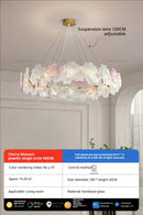 Axyaa French Crystal Chandelier and American Retro Flower Lamp