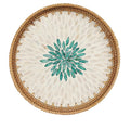 Axyaa Rattan Tray Storage Baskets - Korean Style Shell Decor Crafts for Home