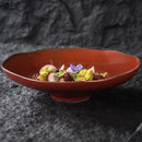 Axyaa Ceramic High-Footed Seafood Sashimi & Sushi Plates Set - Retro Restaurant Tableware