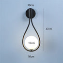 Axyaa Luxury Gold Glass Ball Wall Light Sconce for Living Room Bedroom Aisle