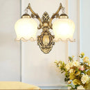 Axyaa European Style Gold LED Wall Lamp for Bedroom Living Room Stairway