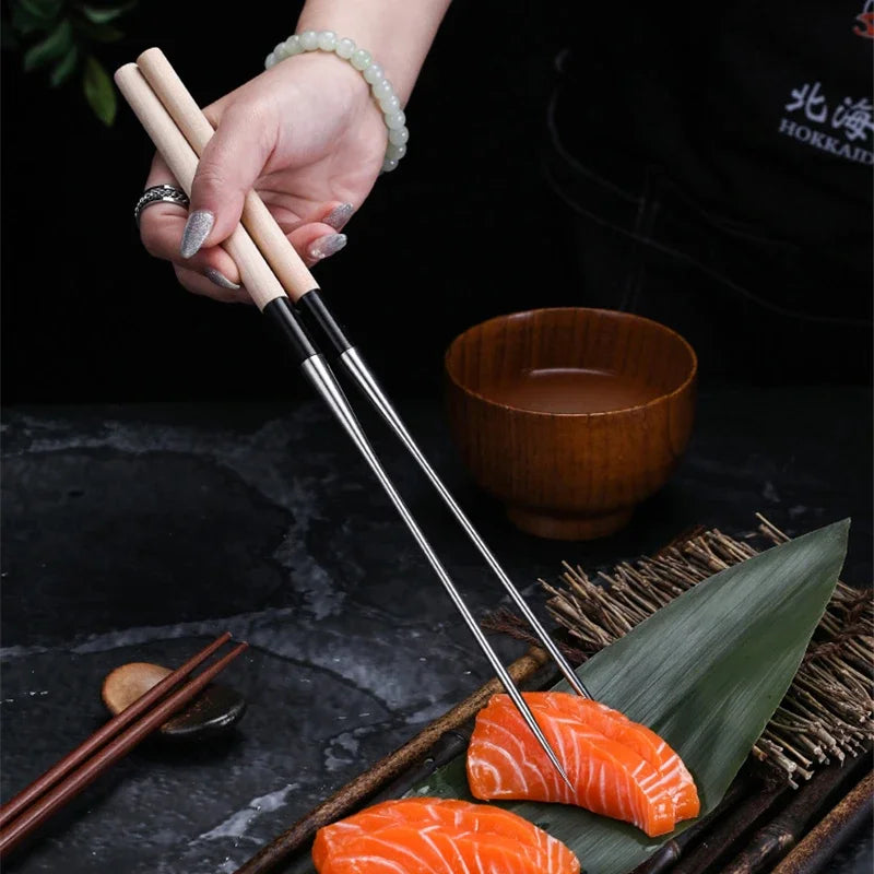 Axya Pointed Chopsticks Set for Sushi, Sashimi, Korean BBQ & More