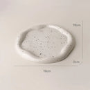 Axyaa Silver Ceramic Storage Tray for Home Decor and Organization