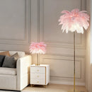 Luxury Ostrich Feather Floor Lamp by Axyaa: Modern LED Lighting for Home Decor