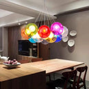 Axyaa Modern Nordic LED Stained Glass Chandelier