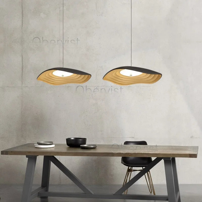 Axyaa Valentina Pendant Light: Wavy Nordic Lampshade for Dining Bedroom Kitchen.