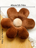 Axyaa Flower Petal Plush Throw Pillow Cushion Seating Multicolor Floor Pillows