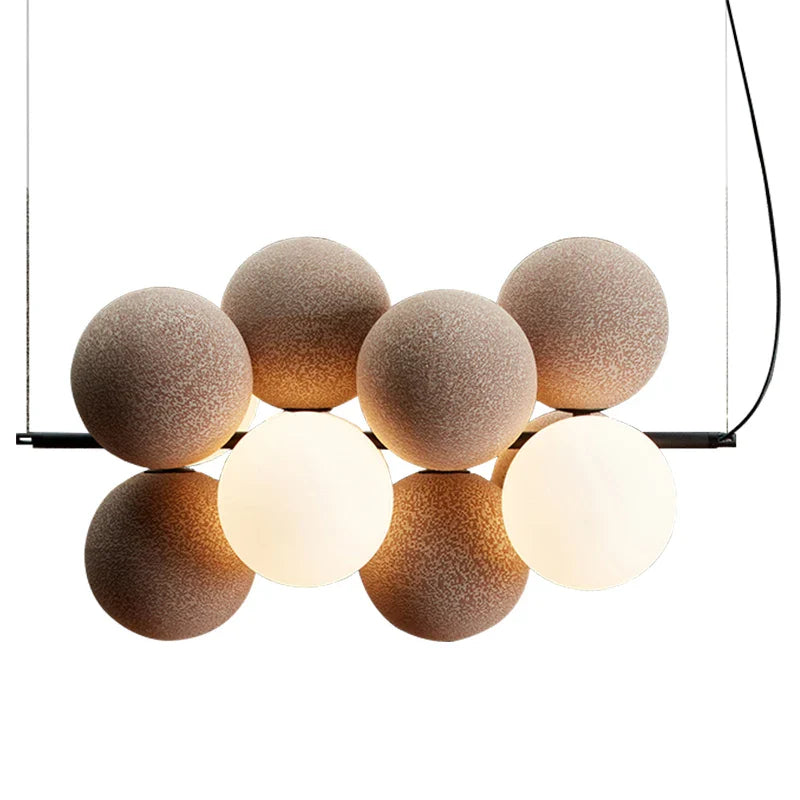 Axyaa Flannelette Ball Chandelier - Modern Nordic Style for Home and Office