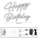Axyaa Large Happy Birthday Neon Sign Light Wall Decor Wedding Party Neon Light Sign