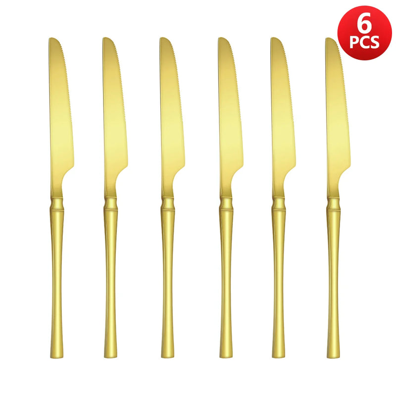 Axyaa Small Waist Gold Cutlery Set - Knife, Fork, Spoon Collection
