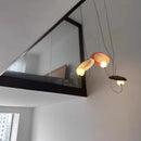 Axyaa Round Iron LED Pendant Light: Modern Ceiling Chandelier for Home Indoor