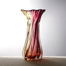 Axyaa Patchwork Glazed Vase: Red & Orange, Light Luxury Decor for Living Room & Bedroom