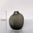 Axyaa Circular Glass Vase Desk Decoration Hydroponics Flower Pots Modern Decor
