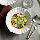 Axyaa Ceramic Nordic Large Bowl Set, White High-End Household Tableware