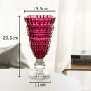 Axyaa Transparent Glass Vase Desk Decoration Goblet Shape for Hydroponics and Flower Arrangement