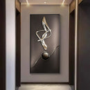 Axyaa Crystal Porcelain Luxury Abstract Modern Hallway Hanging Painting & Mural Lamp