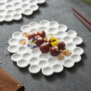 Axyaa White Ceramic Dessert Plate Set - Premium Japanese Tableware