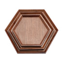 Axyaa Black Walnut Wood Japanese Tableware Hexagon Tray for Fruits and Tea
