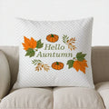 Axyaa Autumn Pumpkin & Floral Throw Pillow Cover for Sofa, Bedroom, Car