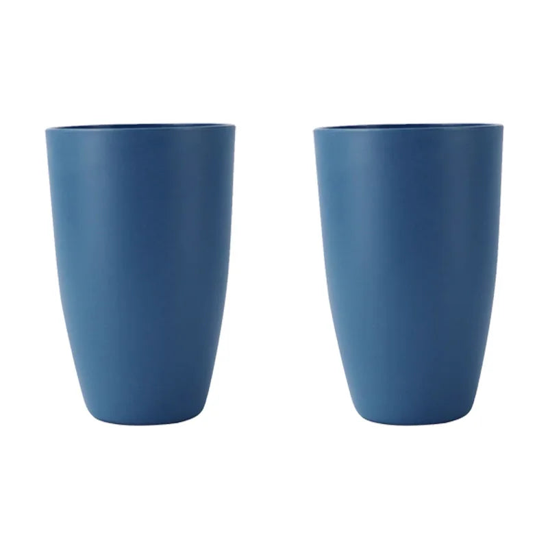 Axyaa Dark Blue Plastic Cups - Set of 6 - Reusable for Home, Kitchen, Restaurant, Picnic, Camping