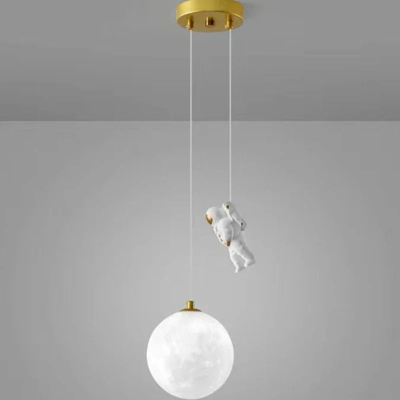 Axyaa Astronaut Pendant Moon Lamp with LED for Kids Room