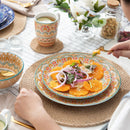 Axyaa Bohemian Mandala 48-Piece Porcelain Dinnerware Set