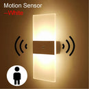 Axyaa LED Wall Light Motion Sensor Switch Bedroom Sconce Night Lamp