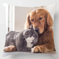 Axyaa Cute Cat Hug Pillowcase Interactive Cushion for Home Sofa Decor