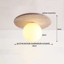 Axyaa Nordic LED Stone Ceiling Lamp - Yellow Travertine Finish