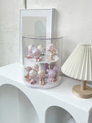 Axyaa Rotating Toy Display Rack: Acrylic Showcase for Popmart Collectibles