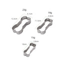 Axyaa Dog Bone Biscuit Mold Set - 3-piece Stainless Steel Baking Tools