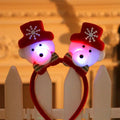 Axyaa LED Santa Claus Headband Xmas Snowman Hair Hoop - Holiday Party Accessories