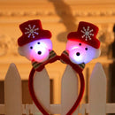 Axyaa LED Santa Claus Headband Xmas Snowman Hair Hoop - Holiday Party Accessories