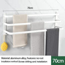 Axyaa Wall-mounted Triple-layer Towel Holder for Bathroom Storage
