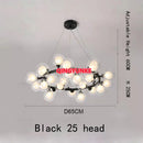 Axyaa Glass Ball LED Chandelier for Living Room Kitchen Island Decoration