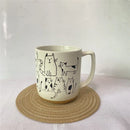 Axyaa Cartoon Cat Ceramic Tea Cup Large Capacity Coffee Mug Great Gift