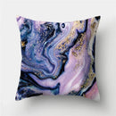 Axyaa Marble Ocean Sea Pattern Polyester Throw Pillow Cover - Home Sofa Decor