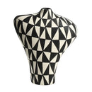 Axyaa Geometric Diamond Ceramic Vase: Handcrafted Home Decor Flower Arrangement Accessory