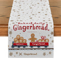 Axyaa Christmas Gingerbread Snowflake Table Runner for Home Wedding Centerpieces
