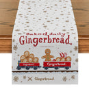Axyaa Christmas Gingerbread Snowflake Table Runner for Home Wedding Centerpieces
