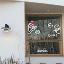 Axyaa Christmas Ornaments Santa Claus Elk Snowflake Sticker Decoration