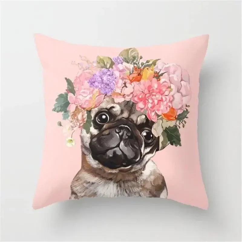 Axyaa Cartoon Animal Pillowcase 45x45cm Home Sofa Car Decor