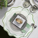 Axyaa Sage Green Faux Leather Round Reversible Placemats - Set of 6