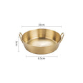 Axyaa Stainless Steel Double Handle Snack Plate & Sauce Bowl Kitchen Tableware