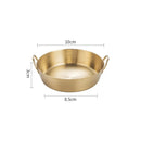 Axyaa Stainless Steel Double Handle Snack Plate & Sauce Bowl Kitchen Tableware