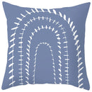 Axyaa Abstract Geometric Pillowcase in Nordic Blue Purple - Peach Skin Fabric