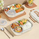Axyaa Stainless Steel Microwavable Bento Lunch Box with Insulated Bag