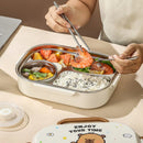 Axyaa Kids Stainless Steel Lunch Box Set with Cutlery & Carry Bag