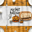 Axyaa Halloween Jack-o'-lantern Skull Table Runner for Kitchen Dining Decor
